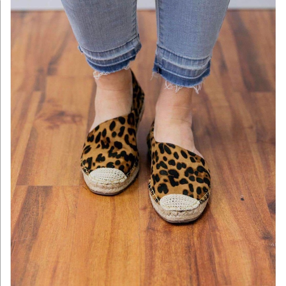 Leopard Print Espadrille Loafers